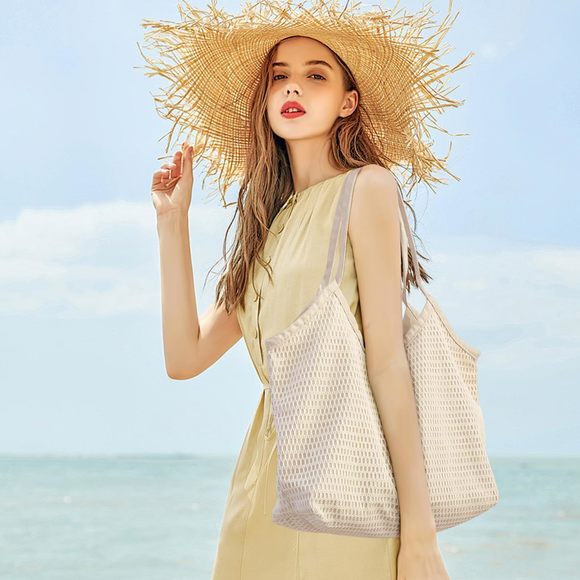 Canvas Tote Bag, Canvas Everything Tote Bag Beach Bags Exquisite O_O - Picture 4 of 6